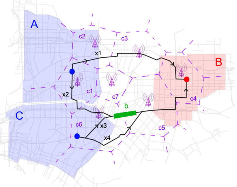 Cellpath: Fusion of Cellular and Traffic Sensor Data for Route Flow Estimation via Convex Optimization